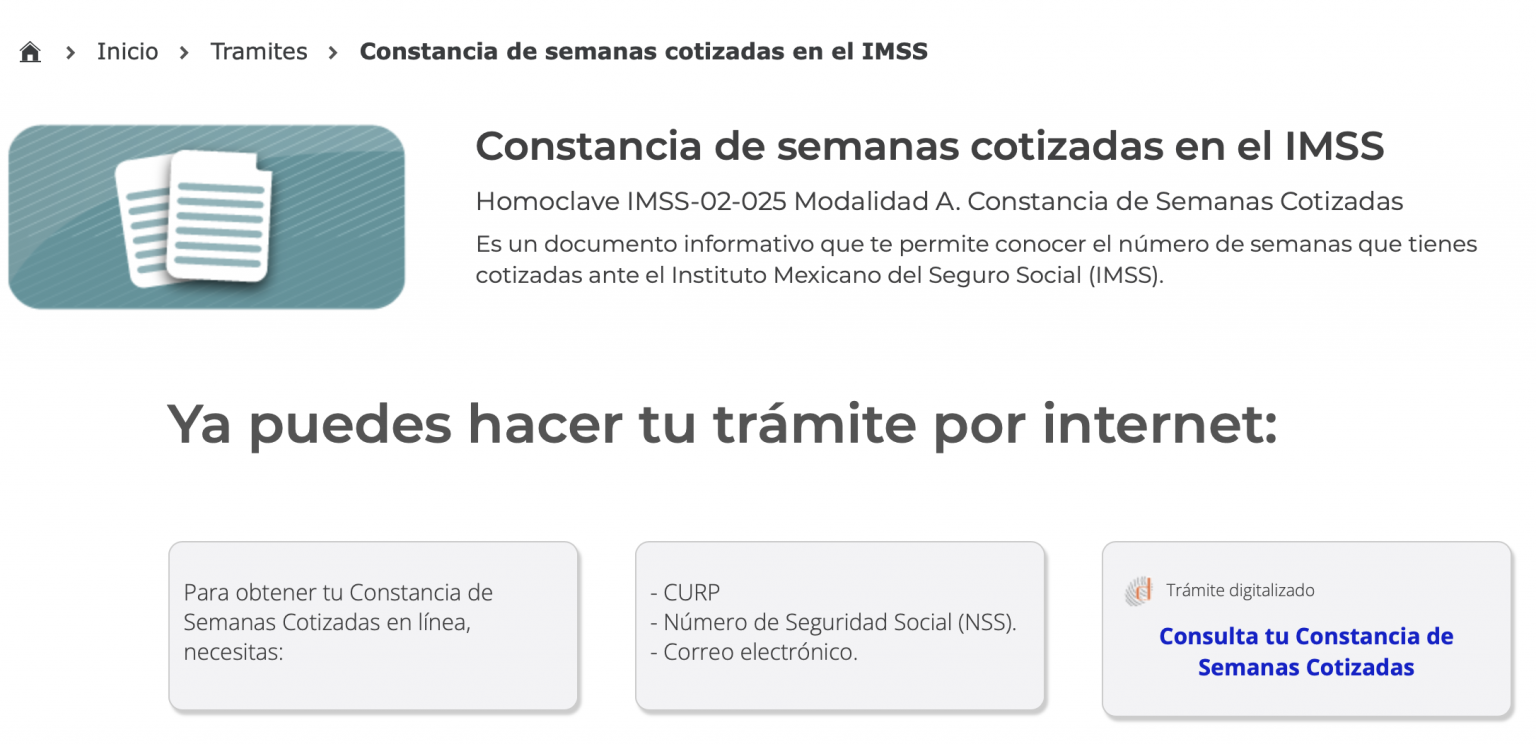 Consulta tus semanas cotizadas en el IMSS en línea. – Consciencia colectiva